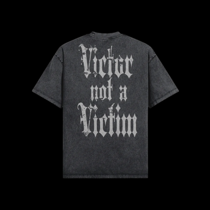 VICTORNOTVICTIM OVERSIZED ACID WASH TEE